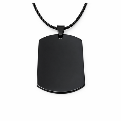 Ogrlica "Dog Tag Black" + Graviranje
